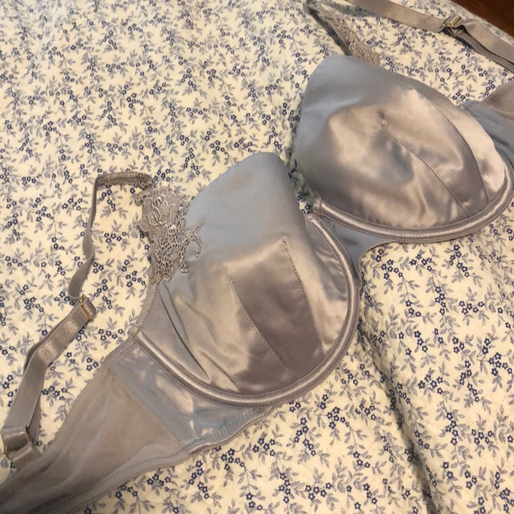 Grey Satin Lace Third Love Bra